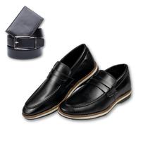 Sapato Social + Cinto e Carteira Masculino Oxford Milan Confortável Sapato Masculino Social Brogue