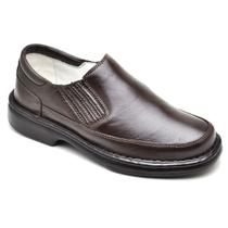 Sapato Social Comfort Couro Masculino Forro Couro Solado Costurado Palmilha GEL Ultra Confortável