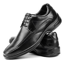 Sapato Social Confort Com Cadarço Preto