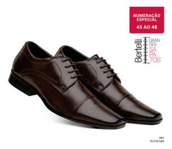 Sapato Social Confortável Italiano Tamanho Especial Amarrar Sapato Social Confortável Italiano Tamanho Especial Amarrar