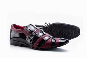 Sapato Social Confortável Masculino Amsterdã Preto e Fit Vinho Vogado Shoes Sapato Social Confortável Masculino Amsterdã Preto e Fit Vinho Vogado Shoes