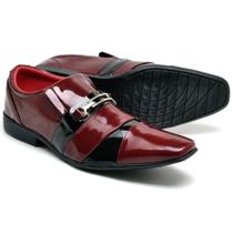 Sapato Social Confortável Masculino Lisboa Vinho e Preto Vogado Shoes Sapato Social Confortável Masculino Lisboa Vinho e Preto Vogado Shoes