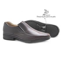 Sapato social conforto Couro Dark Brown Leveterapia