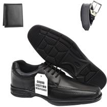 Sapato Social Conforto Masculino Couro Legitimo Com Cinto e Carteira Sapato Social Conforto Masculino Couro Legitimo Com Cinto e Carteira