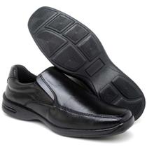 Sapato Social Conforto Masculino Liso Macio Em Sintético (Cft25175)