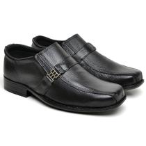 Sapato Social Couro Infantil Menino Metal Moderno Casual