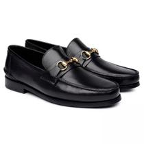 Sapato Social Couro Jacometti Masculino Enfeite Metal Estilo