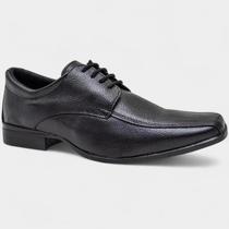 Sapato Social Couro Jota Fran Com Cadarço Masculino - Preto Sapato Social Couro Jota Fran Com Cadarço Masculino - Preto