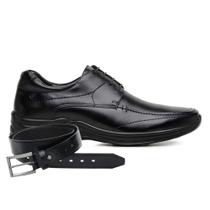 Sapato Social Couro Jota Pe Preto + Cinto 10905 Sapato Social Couro Jota Pe Preto + Cinto 10905