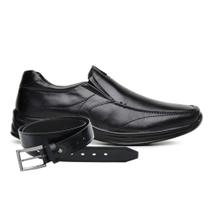Sapato Social Couro Jota Pe Preto + Cinto de Couro 10903 P Sapato Social Couro Jota Pe Preto + Cinto de Couro 10903 P