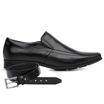 Sapato Social Couro Jota Pe Preto Winner + Cinto 45007 Sapato Social Couro Jota Pe Preto Winner + Cinto 45007