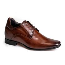 Sapato Social Couro Rafarillo Masculino Cadarço Salto 7cm Sapato Social Couro Rafarillo Masculino Cadarço Salto 7cm