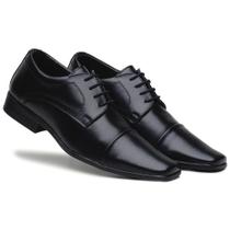 sapato social de amarrar Elegante Casual Shoes Maker - Preto