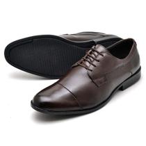 Sapato Social De Amarrar Tradicional Bico Redondo Reta Oposta - 16800 - Café Sapato Social De Amarrar Tradicional Bico Redondo Reta Oposta - 16800 - Café
