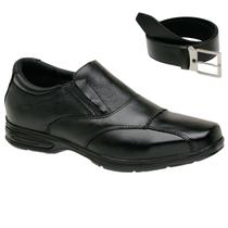 Sapato Social de Couro Leve Ortopédico com Cinto Masculino 5080