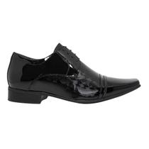 Sapato Social de Couro Masculino Jota Pe Air Fillipo 77700 Preto Verniz Sapato Social de Couro Masculino Jota Pe Air Fillipo 77700 Preto Verniz