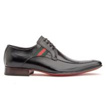 Sapato Social Derby Couro Cromo Preto F008 - Youth Class