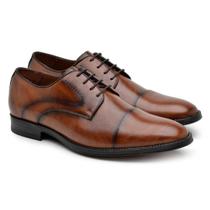 Sapato Social Derby Jacometti Masculino Couro Cadarço Leve