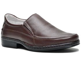 Sapato Social Elegante Fino Casual Confortável Couro Confort Palmilha Gel Tam: 42 Cor Café
