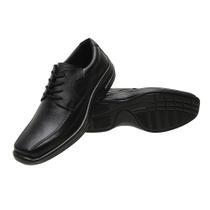 Sapato Social em Couro com Cadarço Pires Shoes com Elastico e Bico Quadrado Sapato Social em Couro com Cadarço Pires Shoes com Elastico e Bico Quadrado