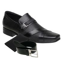 Sapato Social em Couro Masculino com Cinto e Carteira San Lorenzo 3071