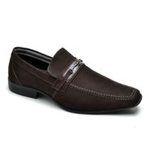 Sapato Social em Couro Pires Shoes Bico Fino Costura Manual e Detalhe em Metal