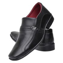 Sapato Social Esporte Fino Masculino Bico Quadrado Relogio