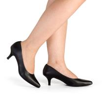 Sapato Social Feminino Scarpin Salto Baixo Fino Confortável