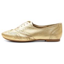Sapato Social Feminino Top Franca Shoes Oxford Confort Ouro Sapato Social Feminino Top Franca Shoes Oxford Confort Ouro