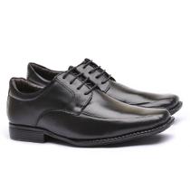 Sapato Social Flex-System Masculino Calvest Couro - Preto - 1700F019