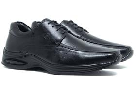 Sapato Social Jota Pe Air Bag Gel Couro Com Cadarço