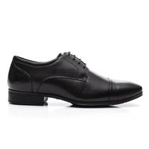 Sapato Social Jota Pe em Couro Air Walker Masculino Preto