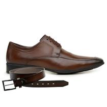Sapato Social Jota Pe Marrom Conforto + Cinto de Couro 79101 Sapato Social Jota Pe Marrom Conforto + Cinto de Couro 79101