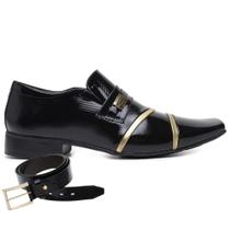 Sapato Social Jota Pe Verniz Preto Air + Cinto 84203 Sapato Social Jota Pe Verniz Preto Air + Cinto 84203