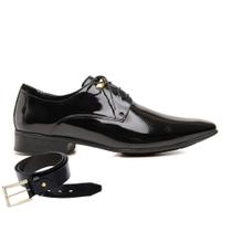 Sapato Social Jota Pe Verniz Preto + Cinto 74894TR Sapato Social Jota Pe Verniz Preto + Cinto 74894TR