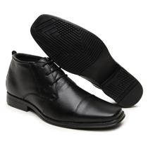 Sapato Social Masculina Cano alto Couro Legítimo Sport Fino Palmilha Confort