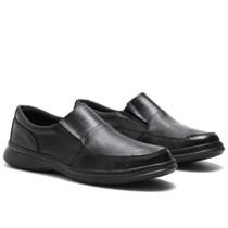 Sapato Social Masculino Antiderrapante Couro Confort Preto