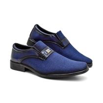 Sapato Social Masculino Azul Confortável Sintético Sola Borracha Nº 38 ao 451005AZ MD Sapato Social Masculino Azul Confortável Sintético Sola Borracha Nº 38 ao 451005AZ MD