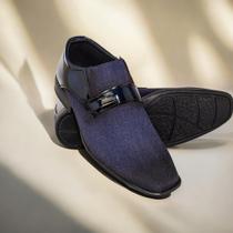 Sapato Social Masculino Azul Estilo Festa , Casamento e Formatura Lançamento Primavera Verão
