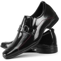 Sapato Social Masculino Bico Quadrado La Faire Verniz - Preto Sapato Social Masculino Bico Quadrado La Faire Verniz - Preto