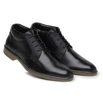 Sapato Social Masculino Botinha Oxford Casual Preto - Ref. 45.053