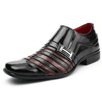 Sapato Social Masculino Brilho Luxo Sola Antiderrapante Sem Cadarco Trabalho E Reuniao Formal 1006 - Dallu Calçados