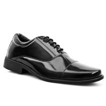 Sapato Social Masculino Cadarço Confortável Tradicional Preto