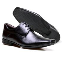 Sapato Social Masculino Calvest em Couro Preto Tradicional de Amarrar - 2305B848-PTO