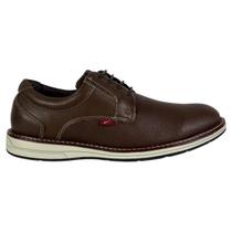 Sapato Social Masculino Casual Ferracini Kingston em Couro Cor:MarromTamanho:40 Sapato Social Masculino Casual Ferracini Kingston em Couro Cor:MarromTamanho:40