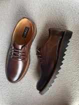 Sapato Social Masculino Casual Oxford Derby Sola Tratorado De Amarrar