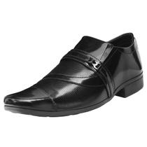 Sapato Social Masculino Clássico em material ecológico Design Sofisticado Cor:PretoTamanho:38