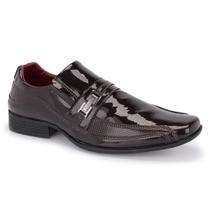 Sapato Social Masculino Clássico Italiano Confortável Verniz Especial
