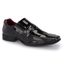 Sapato Social Masculino Clássico Italiano Confortável Verniz Especial