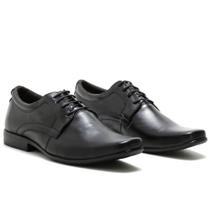 Sapato Social Masculino com Cadarço em Couro Legitimo - Preto Sapato Social Masculino com Cadarço em Couro Legitimo - Preto
